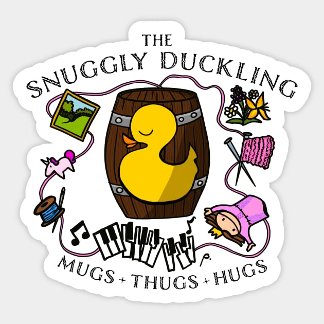 Snuggle Duck Sticker by audistry